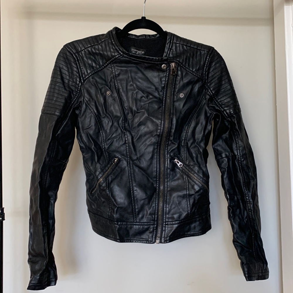 size 4 womens too shop pleather moto jacket